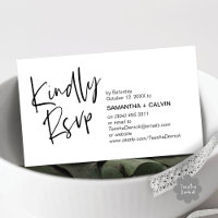 Kindly RSVP Modern Minimalist Wedding Invitation