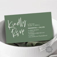 Kindly RSVP Modern Minimalist Wedding Invitation
