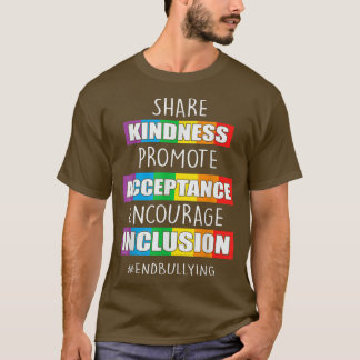 Kindness Acceptance Conclusion Pride Rainbow Lgbt T-Shirt