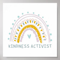 Kindness Activist Antibullying Quote and Rainbow