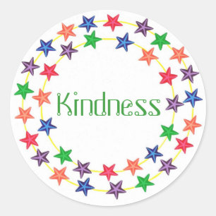 Kindness, Affirmation stickers with colourful star