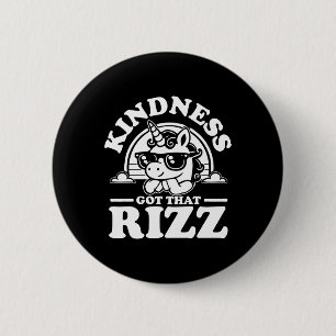 Kindness Anti Bullying Week Unicorn Got Rizz Stick 6 Cm Round Badge