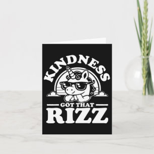 Kindness Anti Bullying Week Unicorn Got Rizz Stick Card