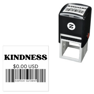 Kindness Barcode Positive Quote Aesthetic Self-inking Stamp