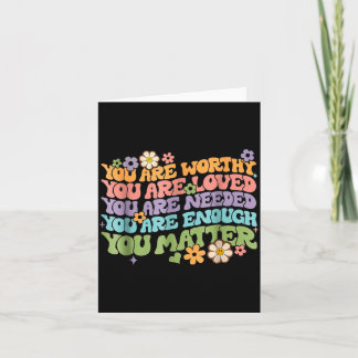 kindness be kind groovy mental health awareness card