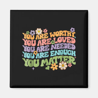 kindness be kind groovy mental health awareness magnet