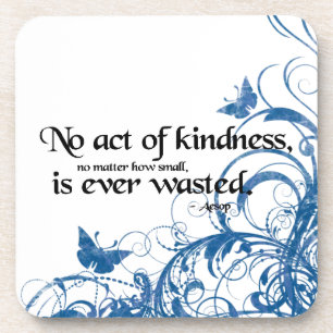 kindness butterfly swirl coaster