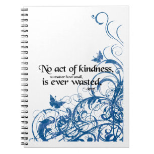 kindness butterfly swirl spiral notebook