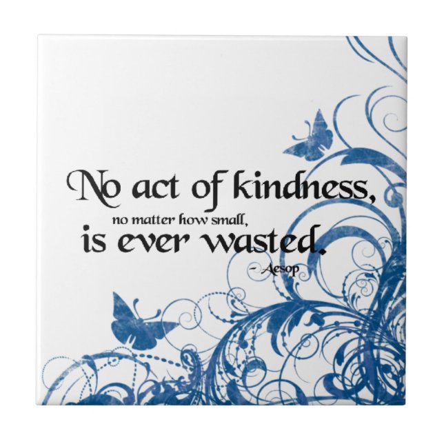 kindness butterfly swirl tile (Front)