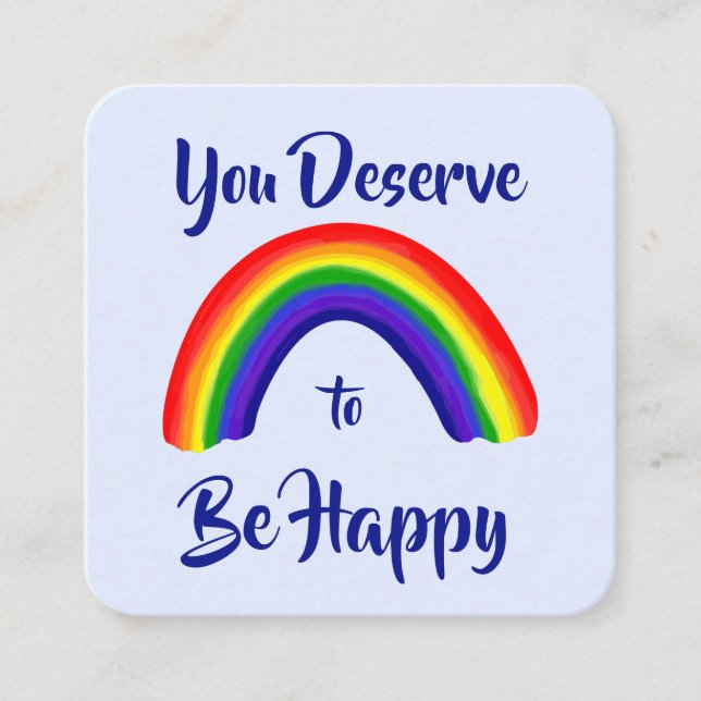 Kindness Card: "You Deserve to Be Happy" Cards (Front)