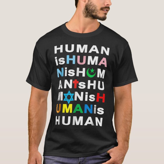 Kindness Coexist AntiHate LGBTQ Trans Muslim Jew H T-Shirt (Front)