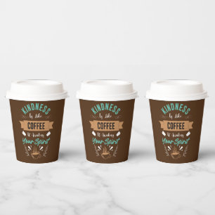 kindness coffee bar word art  paper cups