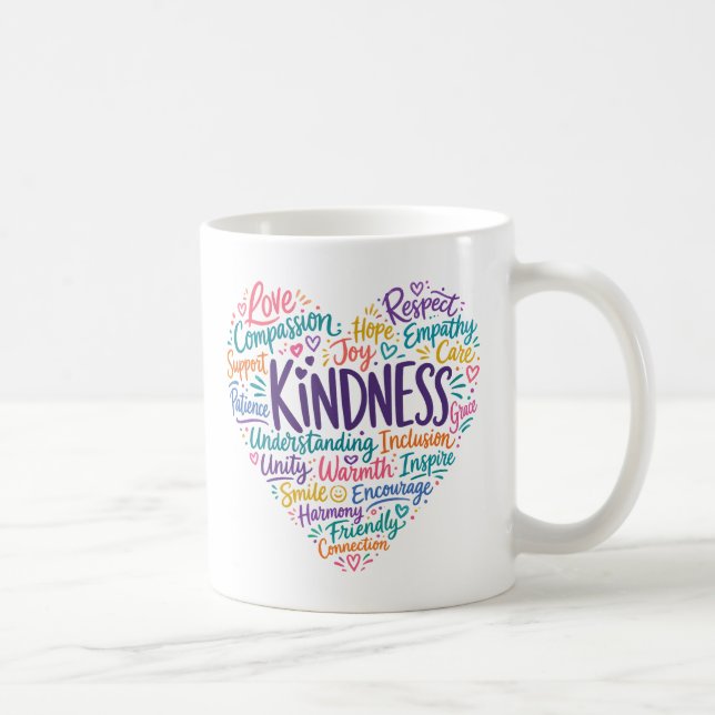 Kindness compassion empathy and respect coffee mug (Right)