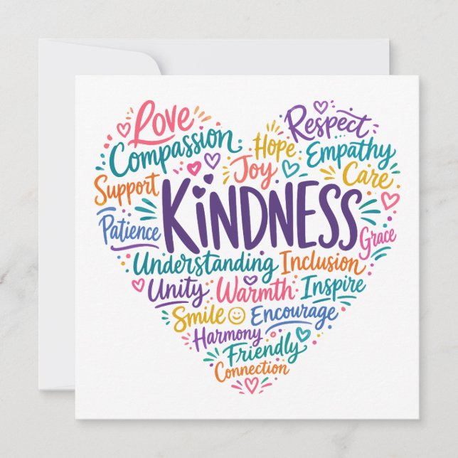 Kindness compassion empathy and respect invitation (Front)