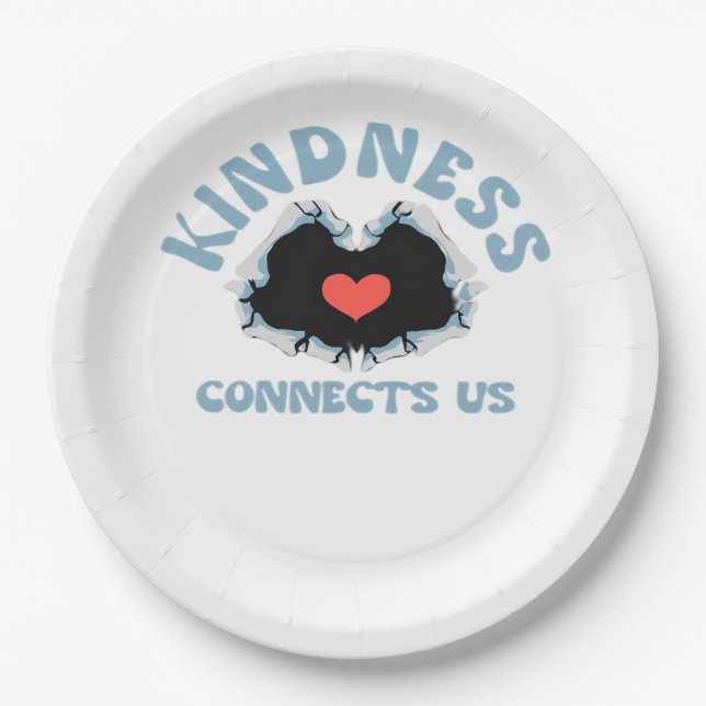 Kindness Connects Us Classic Paper Plate (Front)