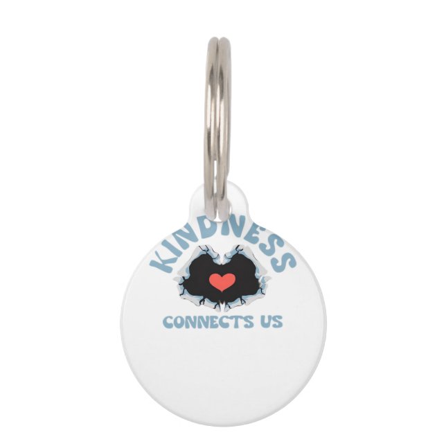 Kindness Connects Us Classic Style Pet Tag (Front)