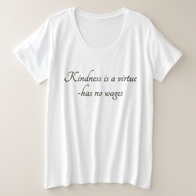 "Kindness"-design by Maaya Prints, Women's Plus Size T-Shirt (Design Front)