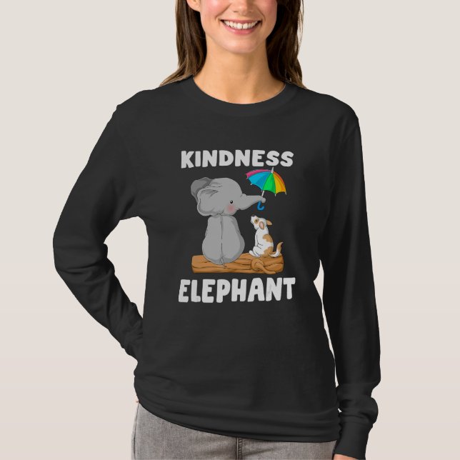 Kindness elephant Unity Day  Orange Anti Bullying T-Shirt (Front)