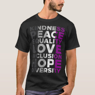 Kindness Equality Love LGBTQ Asexual Flag Ace Prid T-Shirt