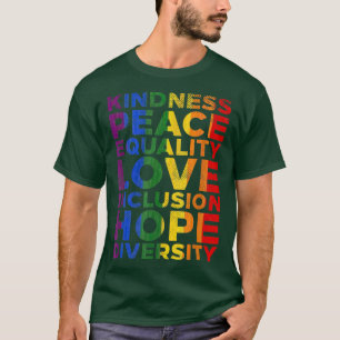 Kindness Equality Love LGBTQ Genderfluid Flag Non T-Shirt