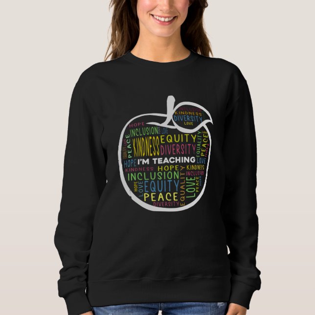 Kindness Equity Deversity  Red Apple Sweatshirt (Front)