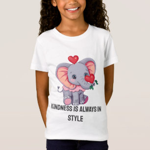 Kindness Is Always in Style   Cute Elephant Kids  T-Shirt