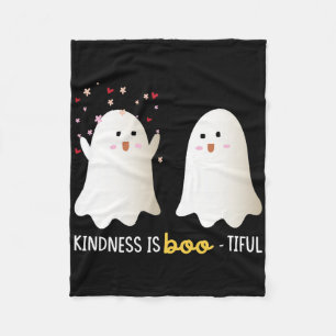 Kindness Is Boo-tiful Teacher Cute Ghost Bootiful  Fleece Blanket