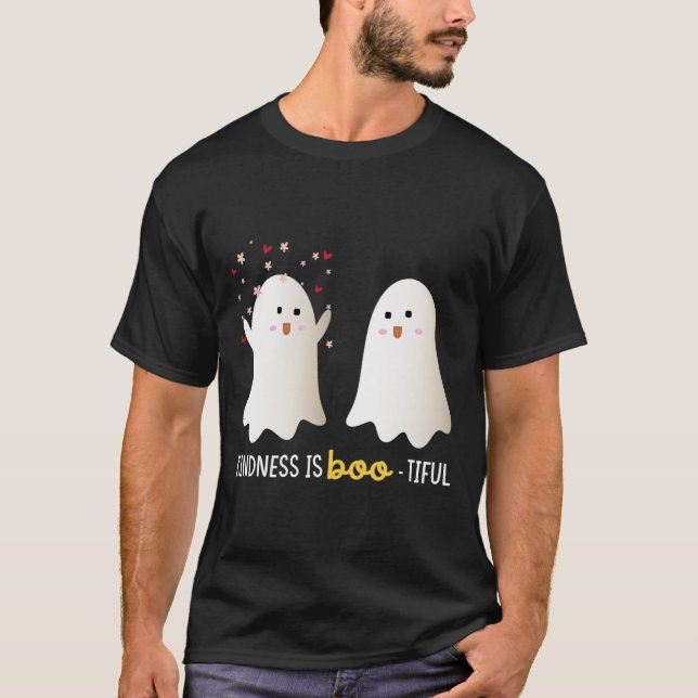 Kindness Is Boo-tiful Teacher Cute Ghost Bootiful  T-Shirt (Front)