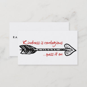 Kindness Is Contagious Random Acts Challenge Business Card