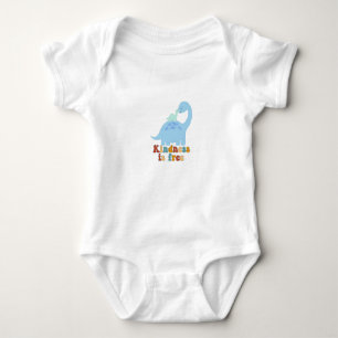 Kindness is free- Cute baby dino and mum Baby Bodysuit