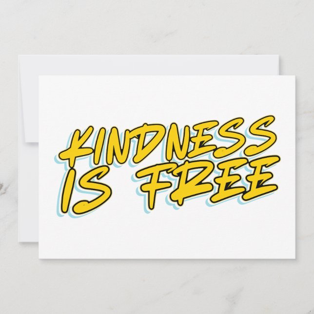 KINDNESS IS FREE INVITATION (Front)