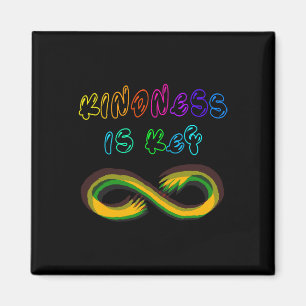 Kindness Is Key Autism Awareness Neurodiversity Ch Magnet