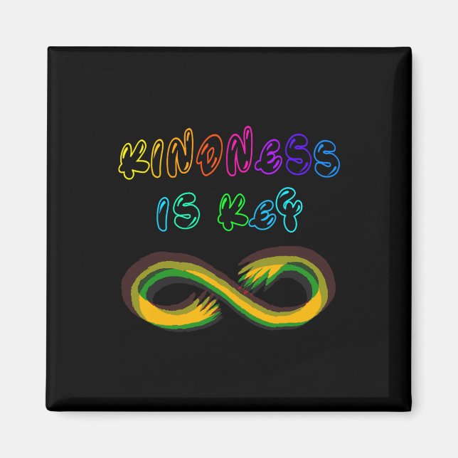 Kindness Is Key Autism Awareness Neurodiversity Ch Magnet (Front)