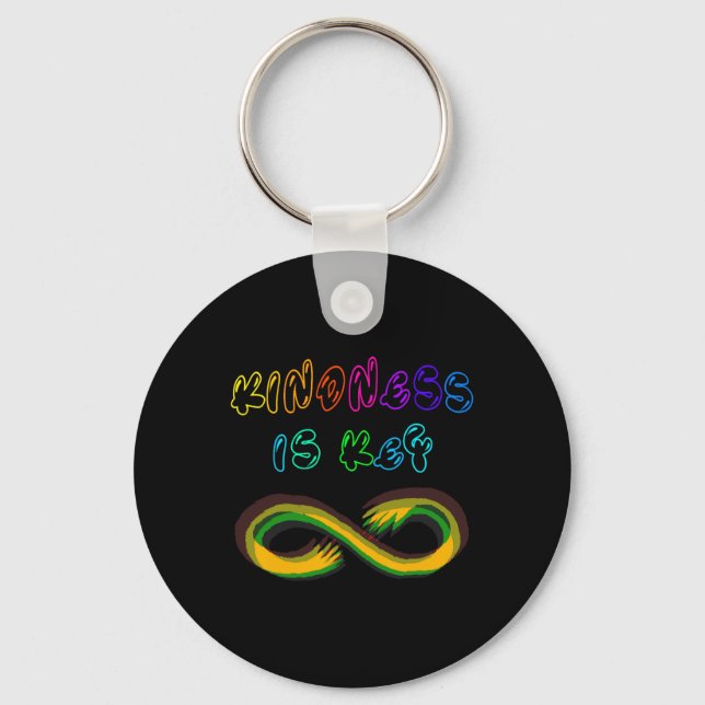 Kindness Is Key Autism Awareness Neurodiversity Ch Ring (Front)
