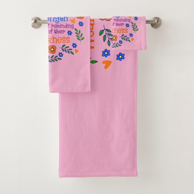 Kindness Is Loaning Someone Your Strength  Bath Towel Set (Insitu)