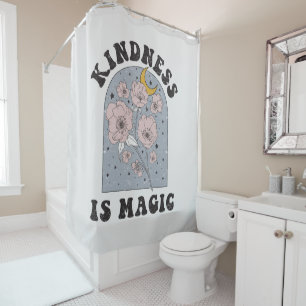 Kindness is Magic Vintage Flowers Shower Curtain