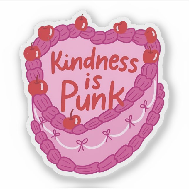 Kindness Is Punk Heart Cake | Cute Alternative (Front)