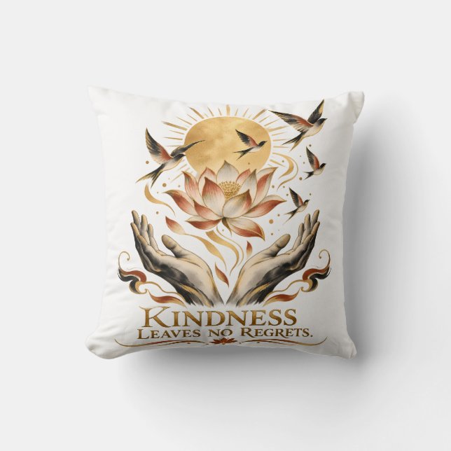 Kindness Leaves No Regrets Dhammapada Cushion (Front)