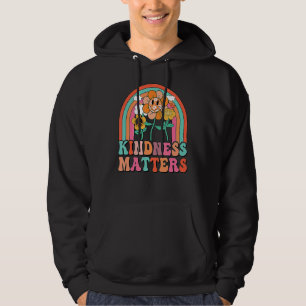 Kindness Matter Be Kind Rainbow Floral Hippie Unit Hoodie