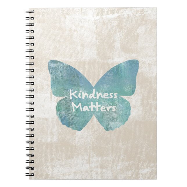 Kindness Matters Butterfly Spiral Notebook (Front)