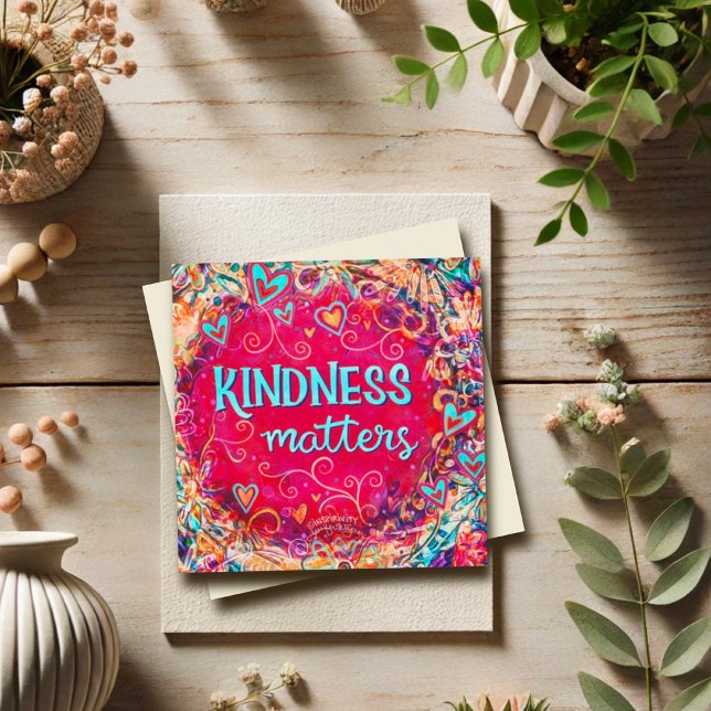 Kindness Matters Fun Whimsy Red Inspirivity (Creator Uploaded)