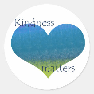 Kindness Matters Heart Classic Round Sticker