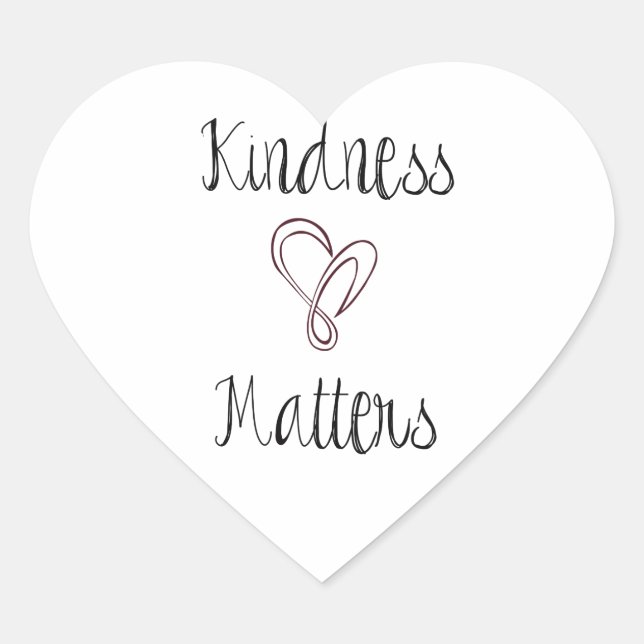 Kindness Matters Heart Sticker (Front)