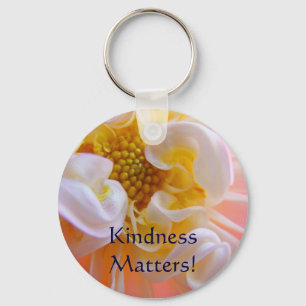 Kindness Matters! key chains Pink Dahlia Flowers