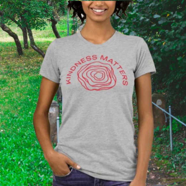 Kindness Matters Shirt – Abstract Red Rose Design (Creator Uploaded)