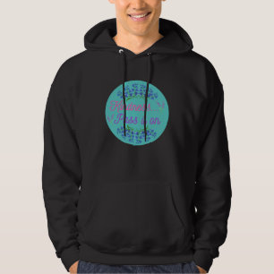 Kindness pass it on be kind teal circle pretty blu hoodie