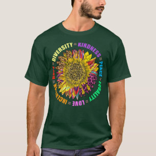 Kindness Peace Equality Inclusion Human Rights Sun T-Shirt