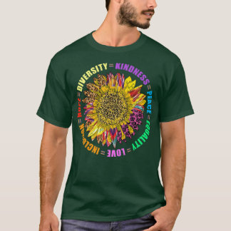 Kindness Peace Equality Inclusion Human Rights Sun T-Shirt