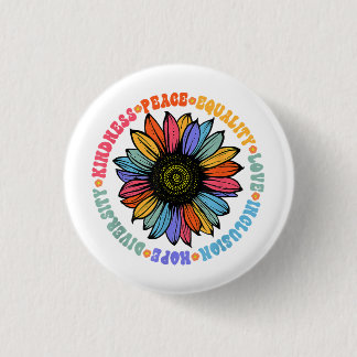 Kindness Peace Equality Love Hope Diversity Human  3 Cm Round Badge
