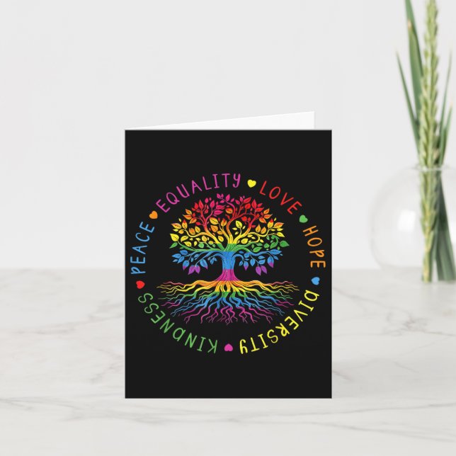 Kindness Peace Equality Love Hope Diversity Human  Card (Front)